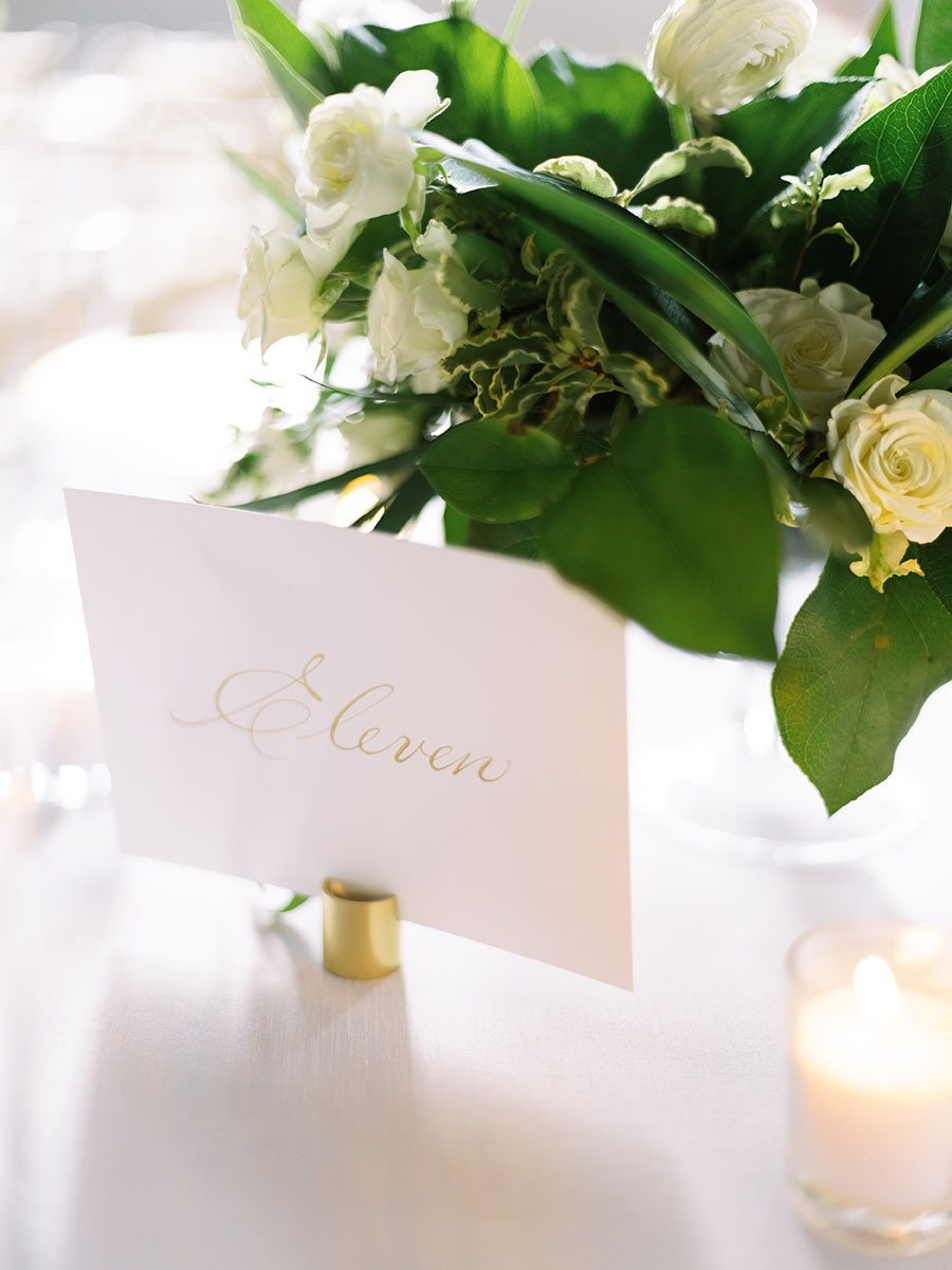 Classic Wedding Table Number