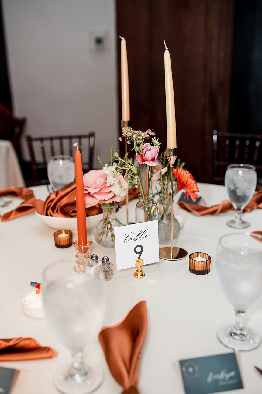 terracotta and rust tablescape